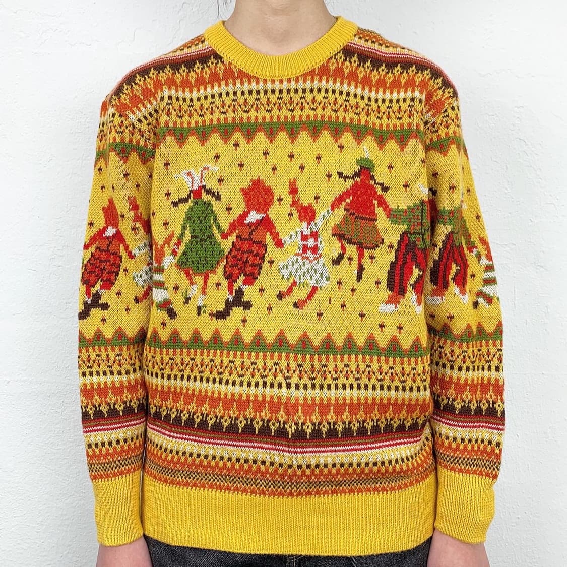 이세이미야케 옐로우 패턴 니트 상품이미지1