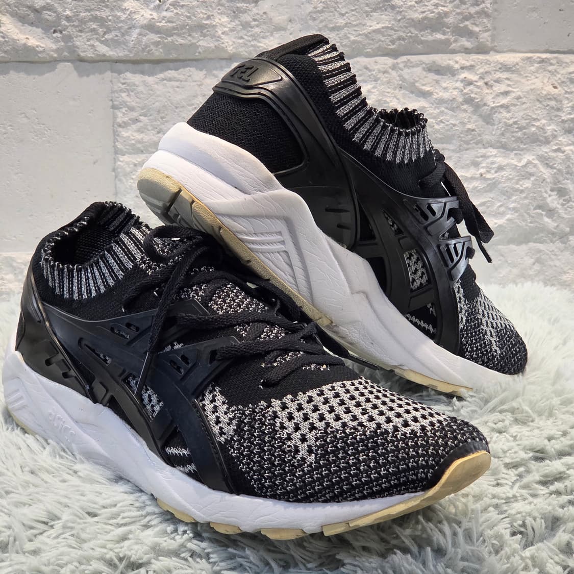 2w-23:아식스 젤 카야노 니트 H7S3N 블랙 255cm 상품이미지4