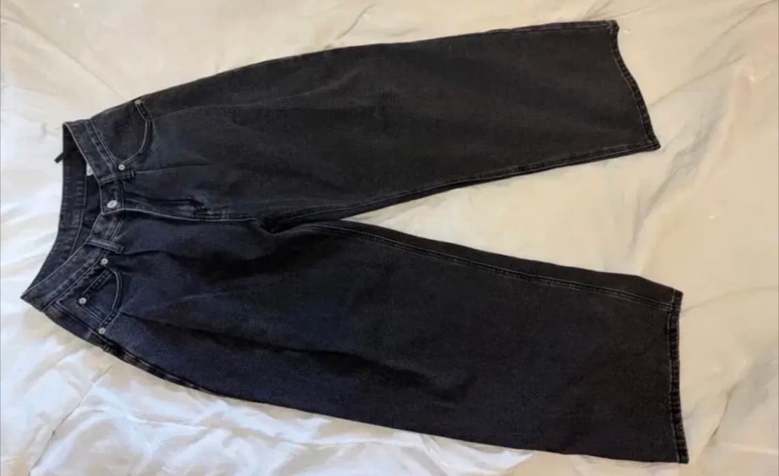 돈비레잇 투턱 와이드데님 흑청 xs 상품이미지4