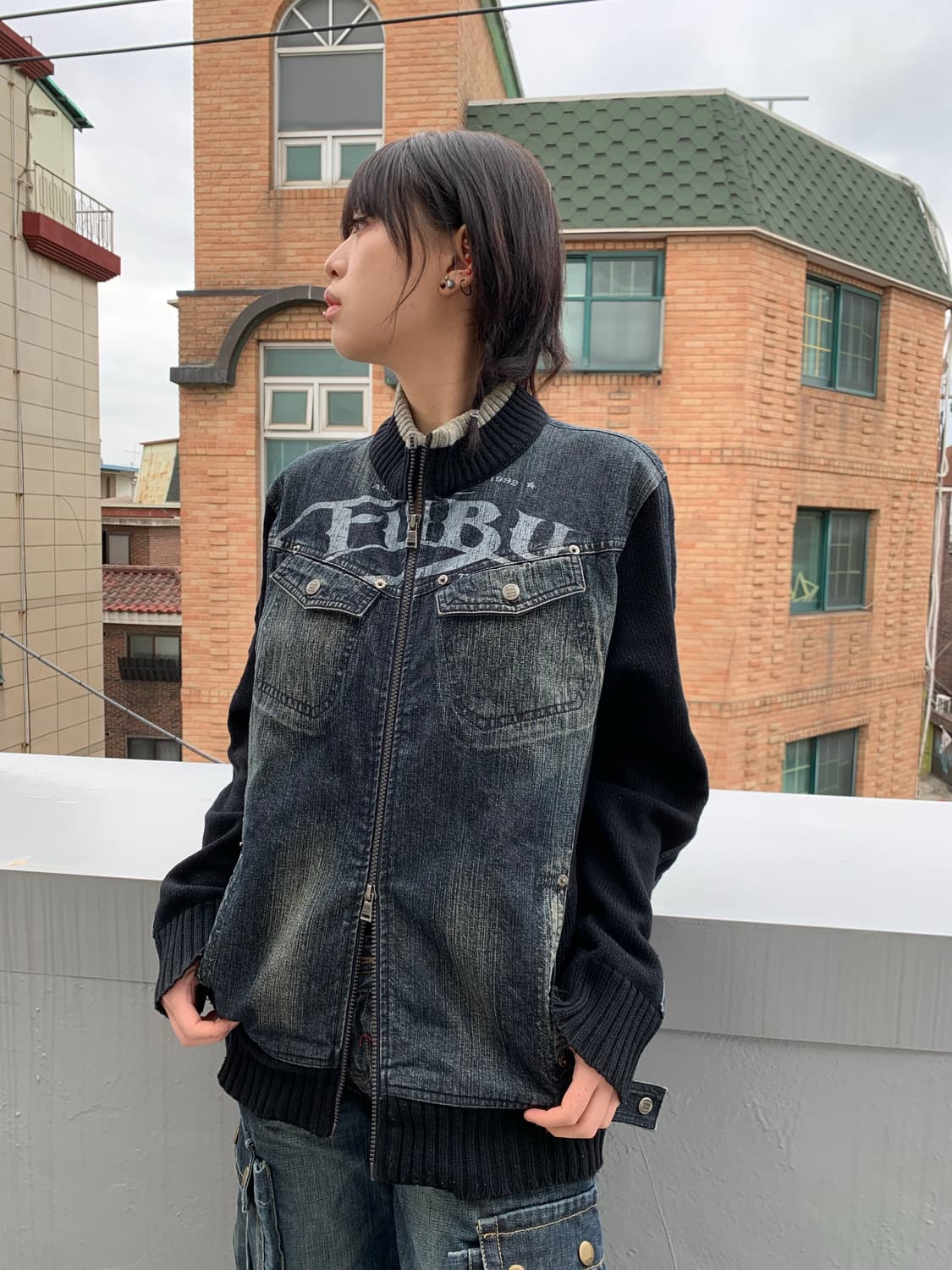 푸부 데님 집업 상품이미지3