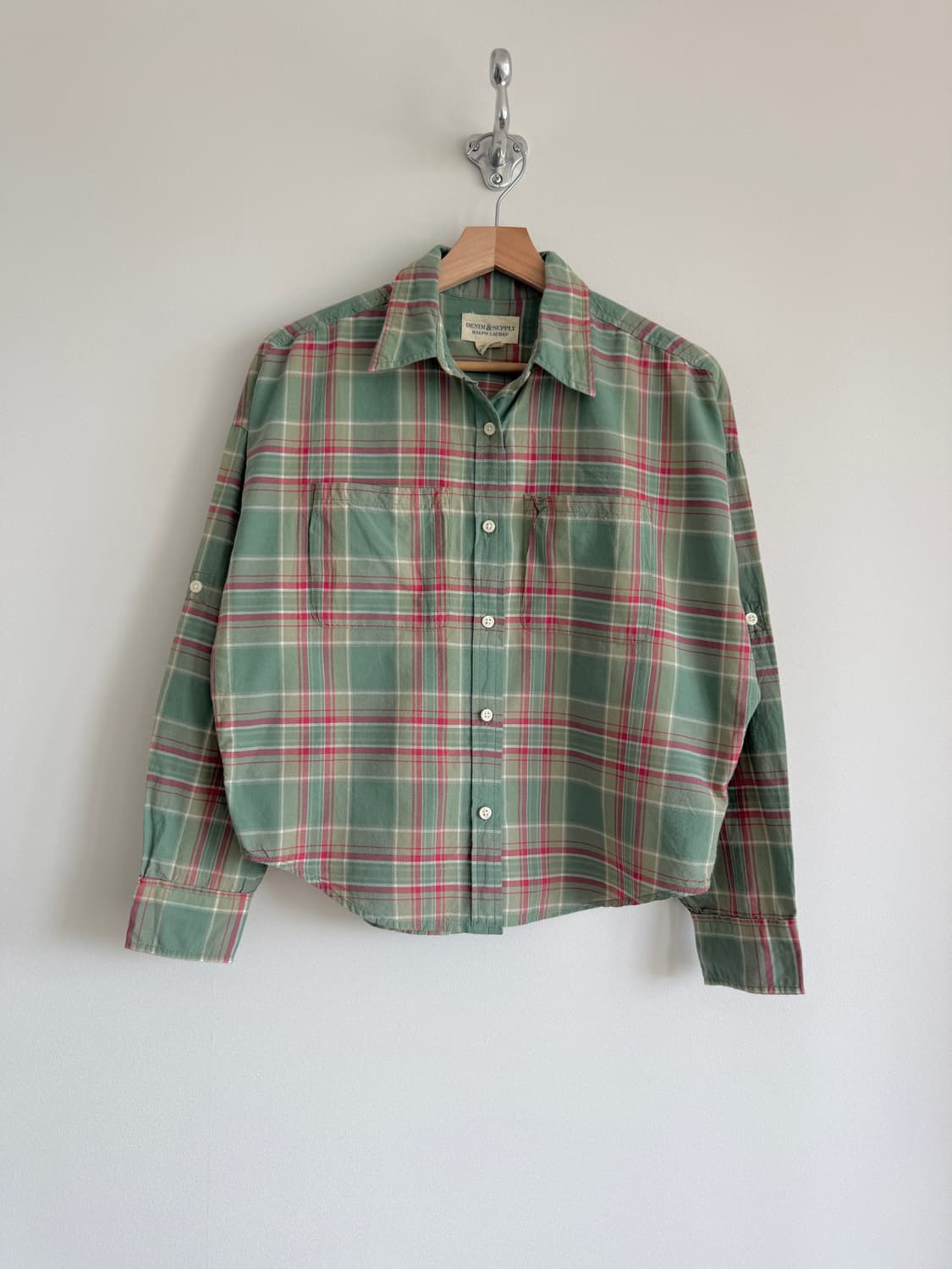데님앤서플라이(DENIM&SUPPLY) 크롭 체크 셔츠 상품이미지1