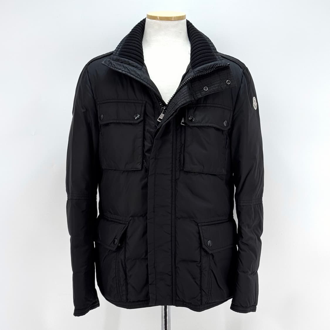 [2사이즈] 몽클레어 견장 패딩 집업 자켓 블랙 상품이미지3
