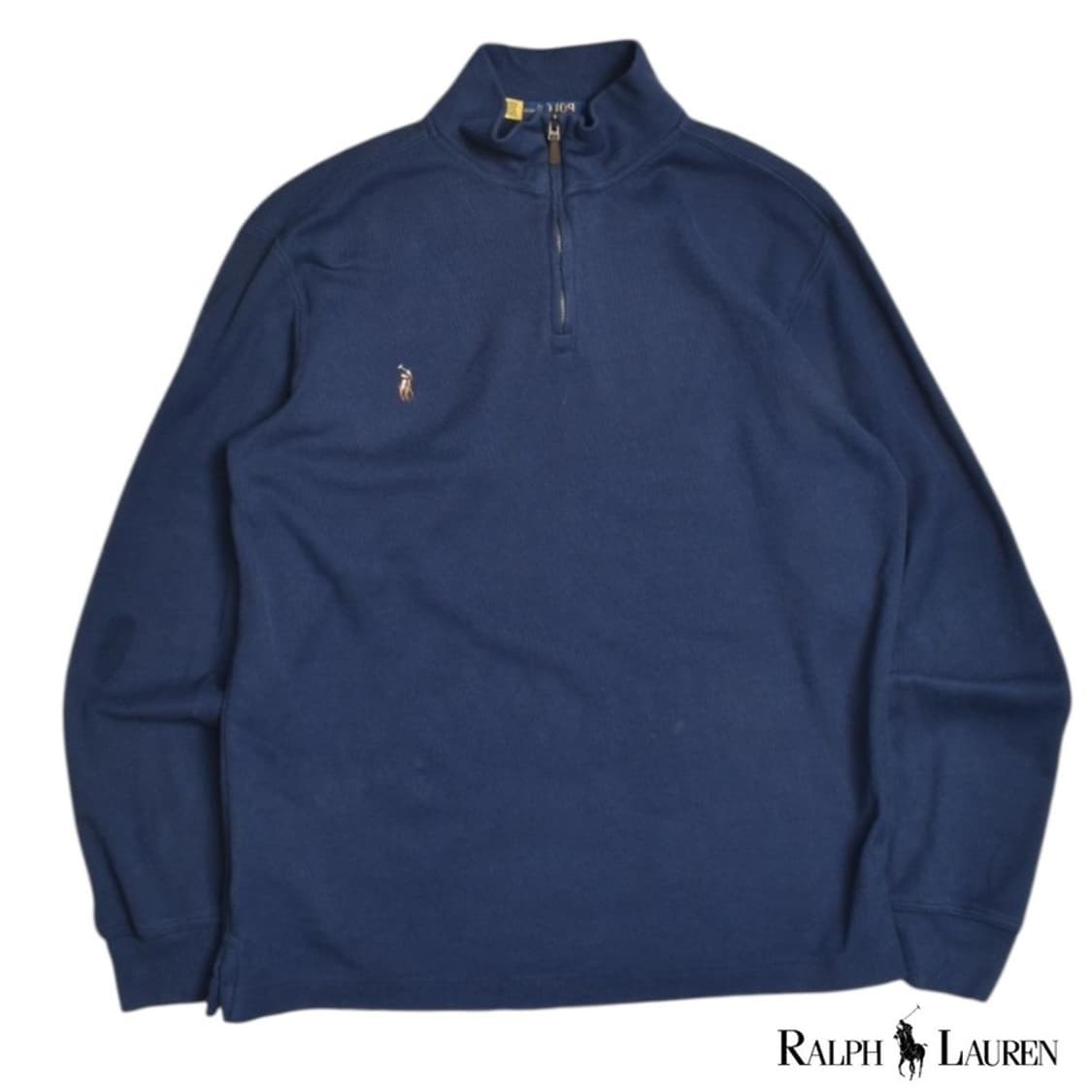 폴로 랄프로렌 큐알 반집업 코튼 니트 L 상품이미지1