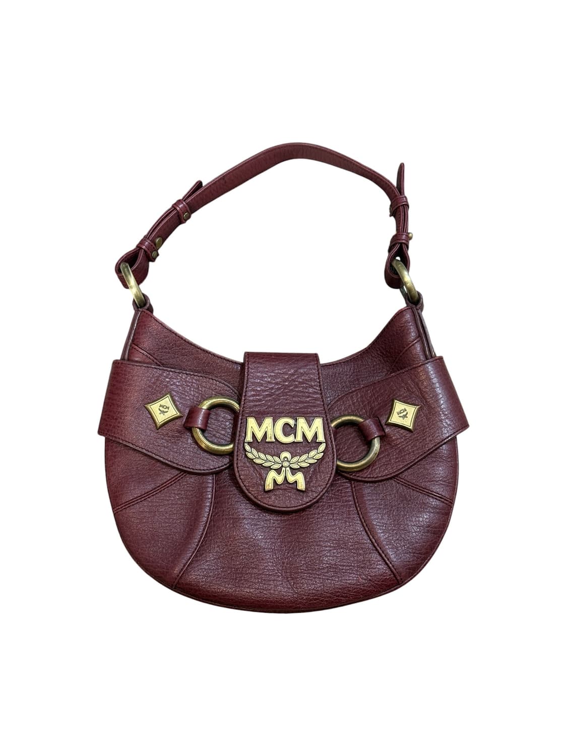 MCM 빈티지 호보백 딥버건디 상품이미지1