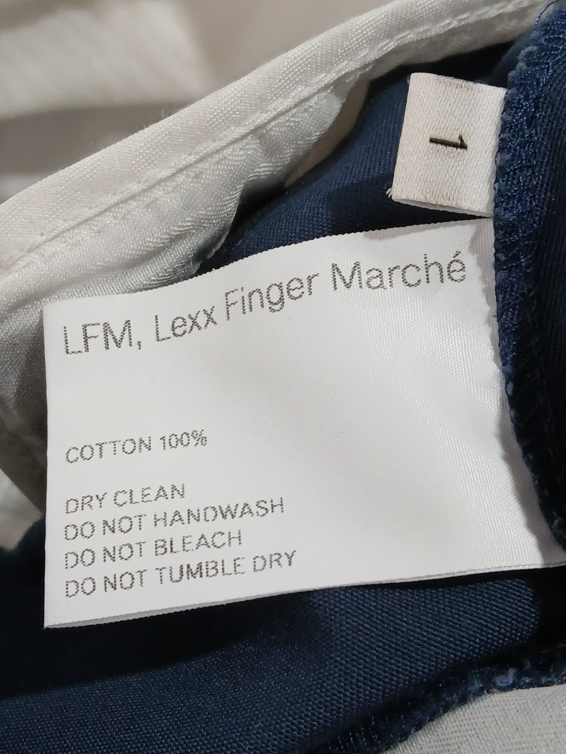 LFM 렉스핑거마르쉐 네이비 코튼 와이드 팬츠 1 상품이미지4