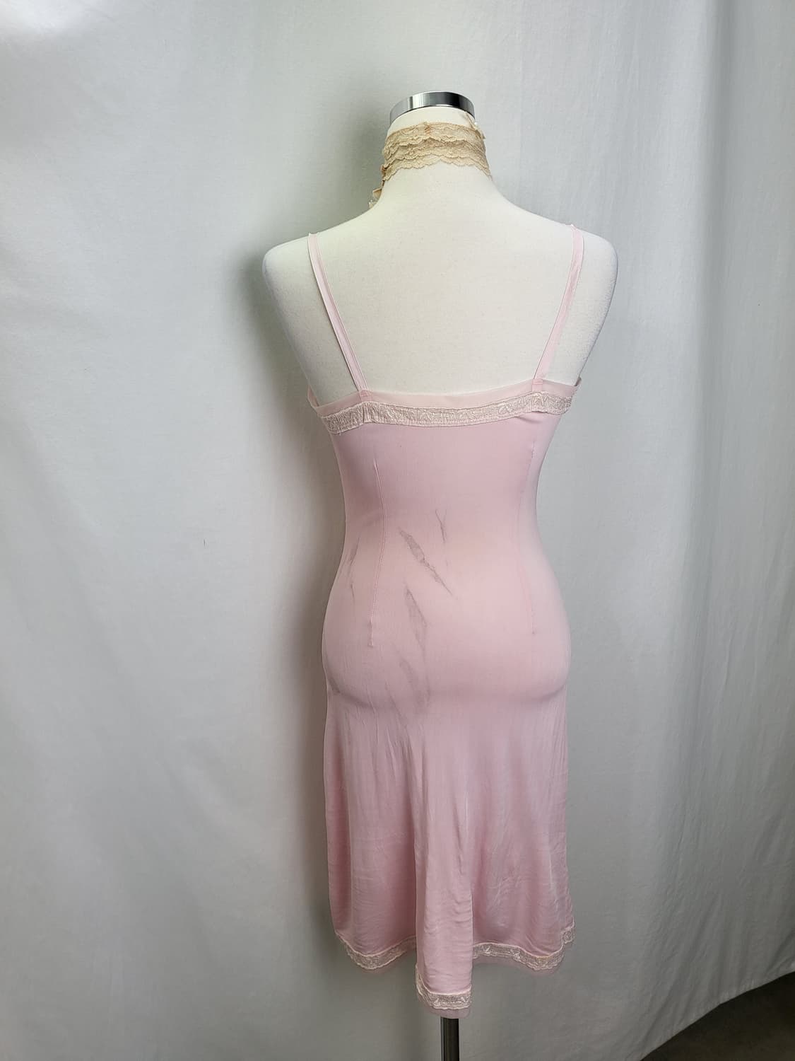 B급 빈티지 딸기우유 핑크 슬립 원피스 페어리 핀터레스트 란제리코어 상품이미지3