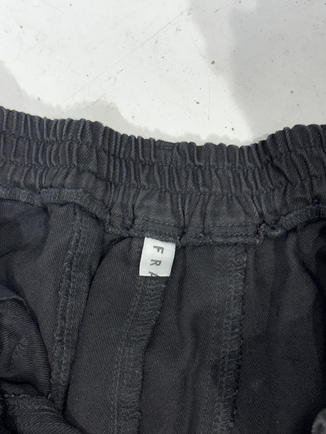 빈티지 흑청 와이드 데님 치마바지 상품이미지7