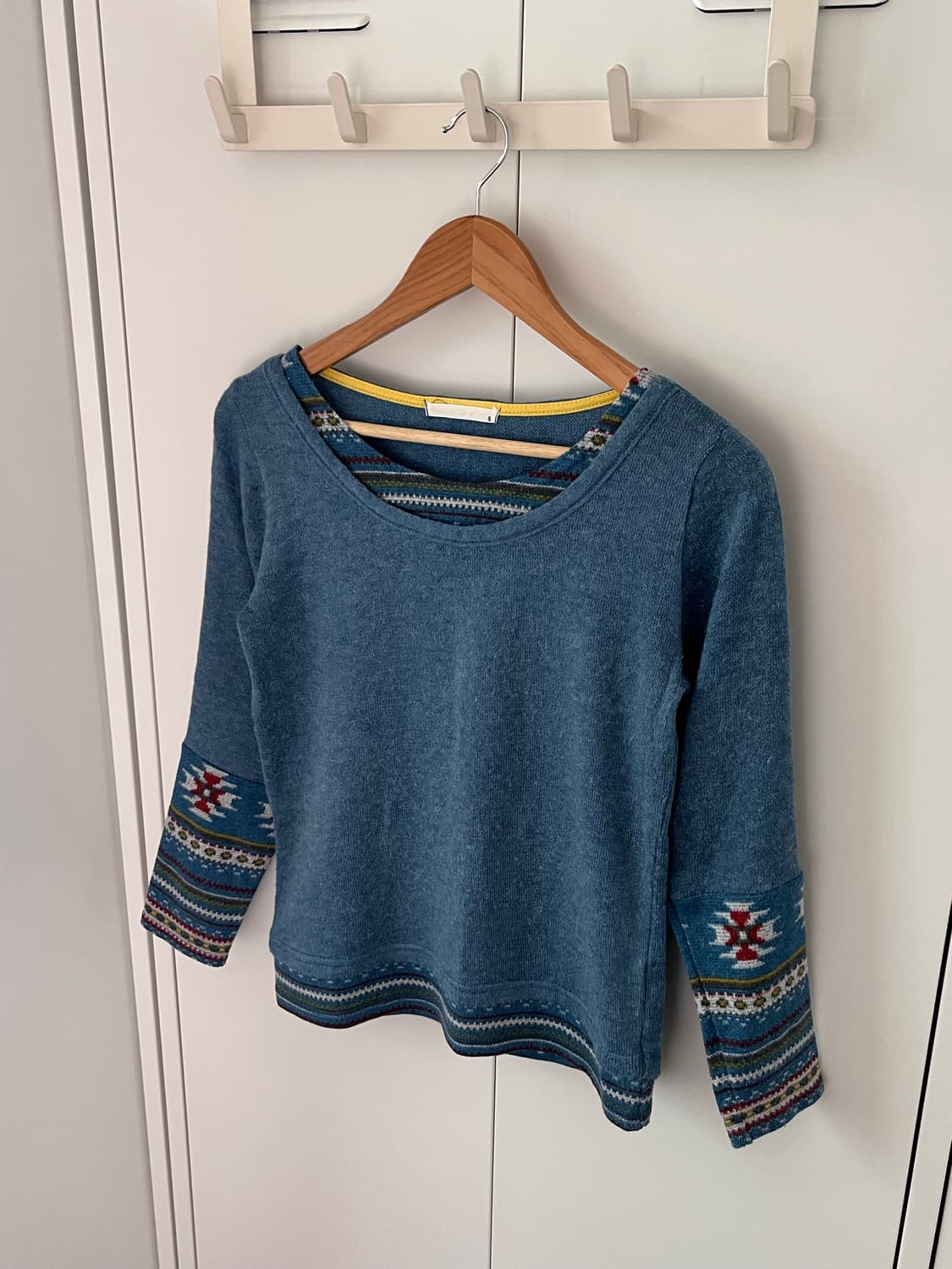 Vintage 하구미 패턴 레이어드 롱 슬리브 상품이미지3