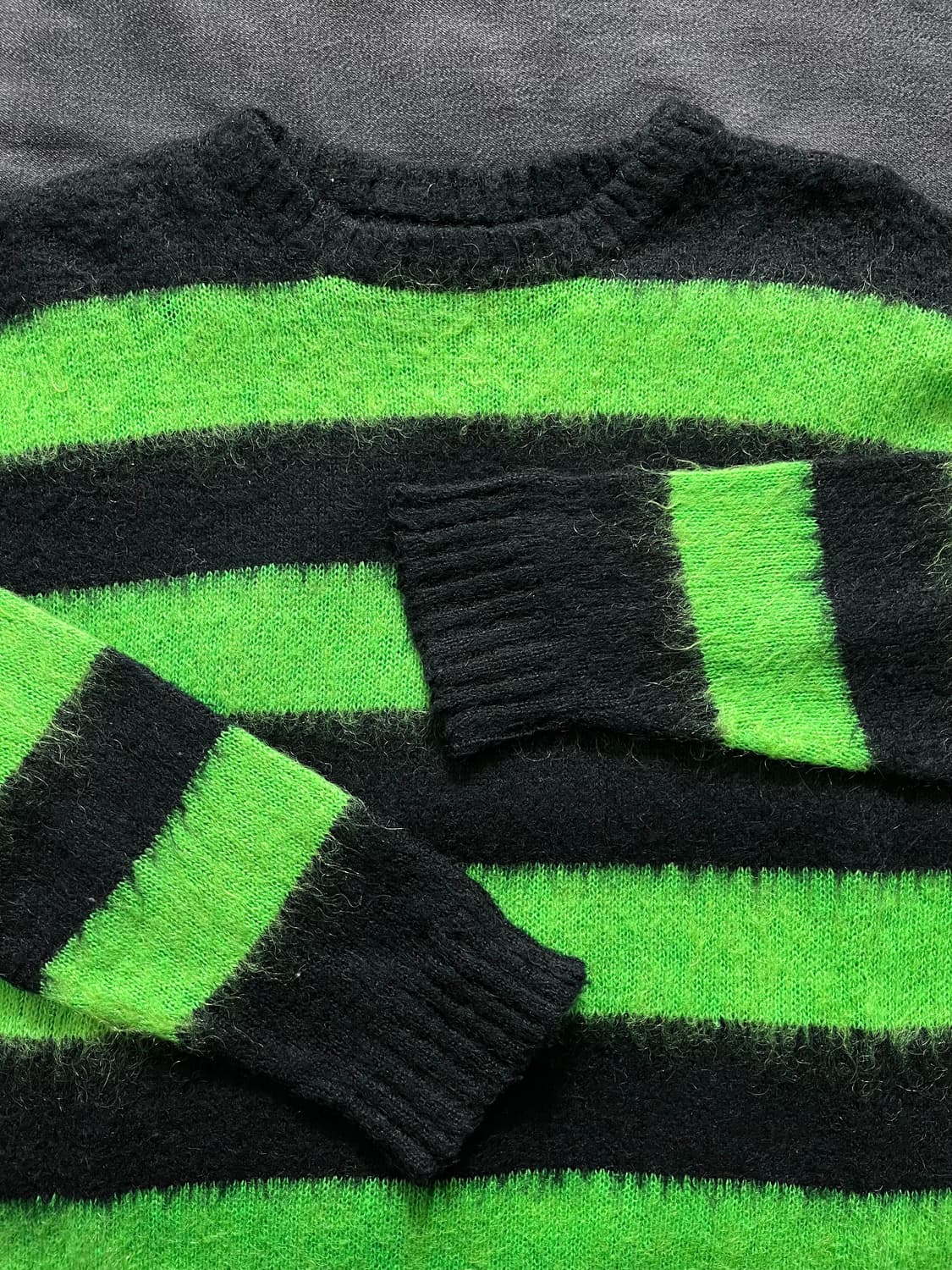 빈티지 보더 스트라이프 모헤어 니트 펑크 상품이미지3