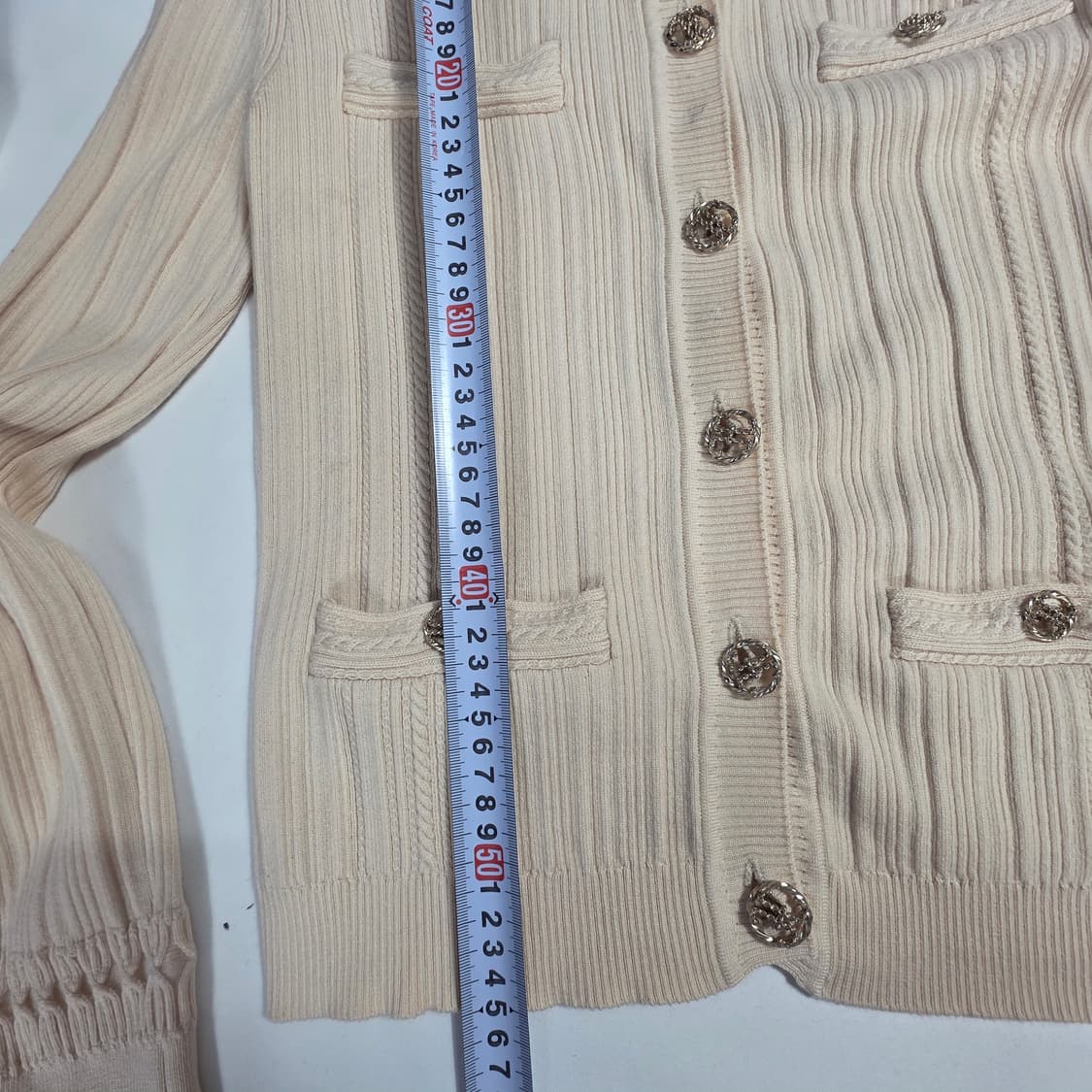 0753 TIME 타임 아이보리 골지 니트 가디건 / 한섬 정품 상품이미지5