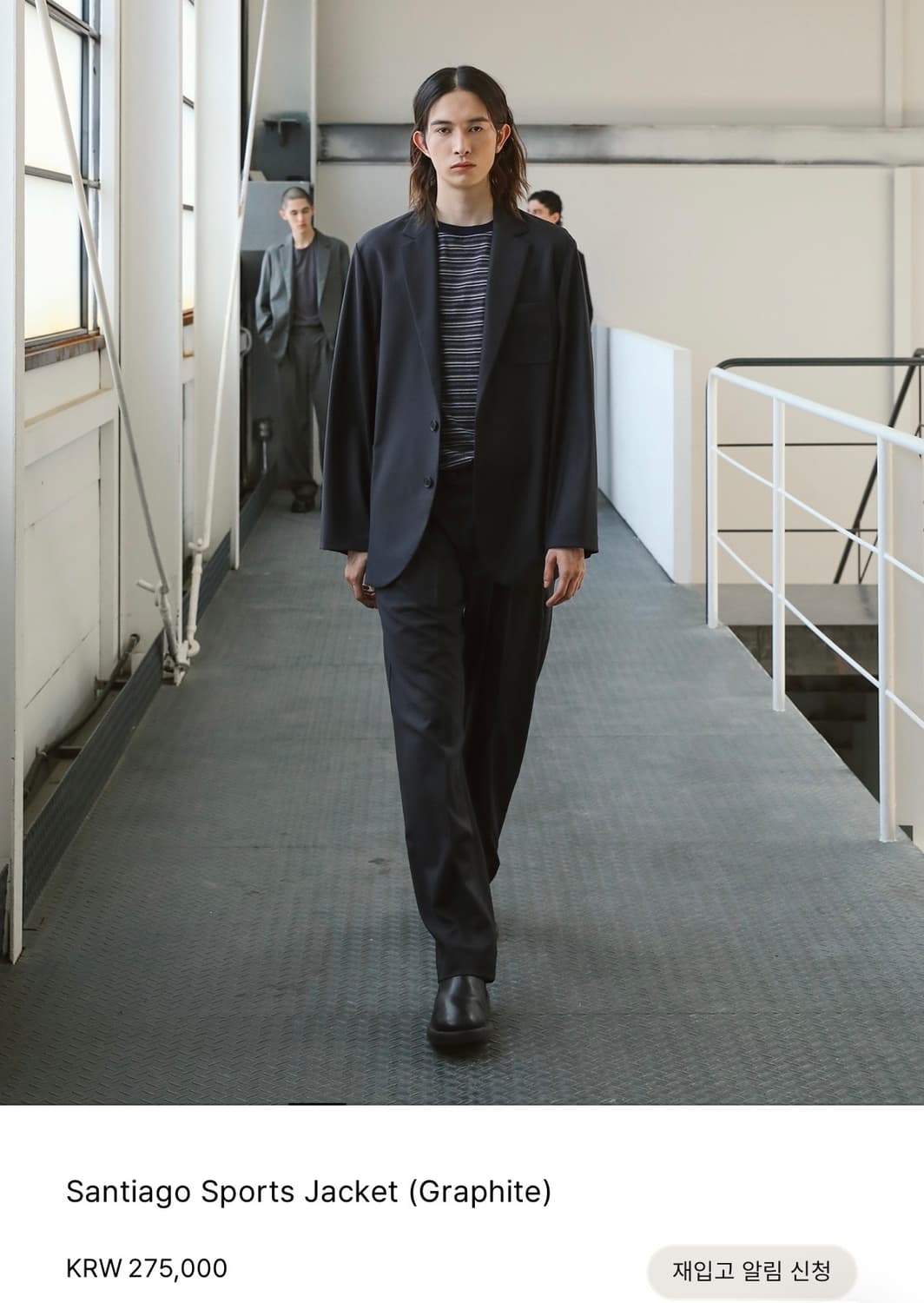 어나더오피스 산티아고 스포츠 자켓 그라파이트 2사이즈 상품이미지1