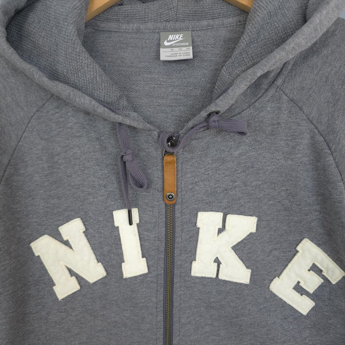 나이키 NIKE 스포츠웨어 로고 후드 집업 그레이 XL 상품이미지2