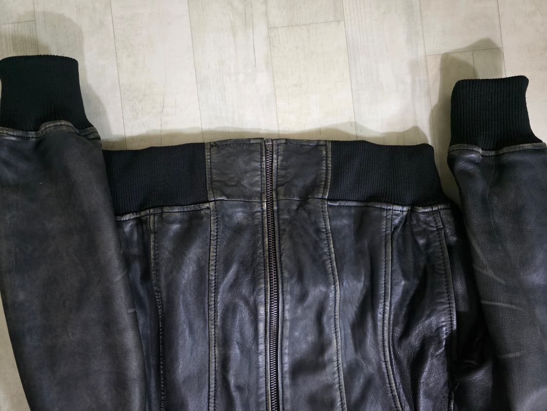 자라 빈티지 램스킨 리얼 레더 자켓 S 상품이미지5