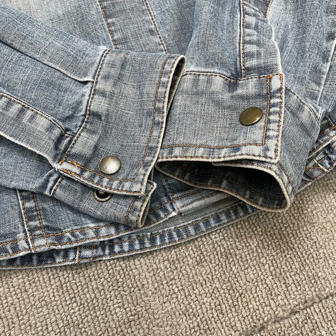 00s MOSCHINO 모스키노 빈티지 데님 블라우스 셔츠 s  상품이미지5