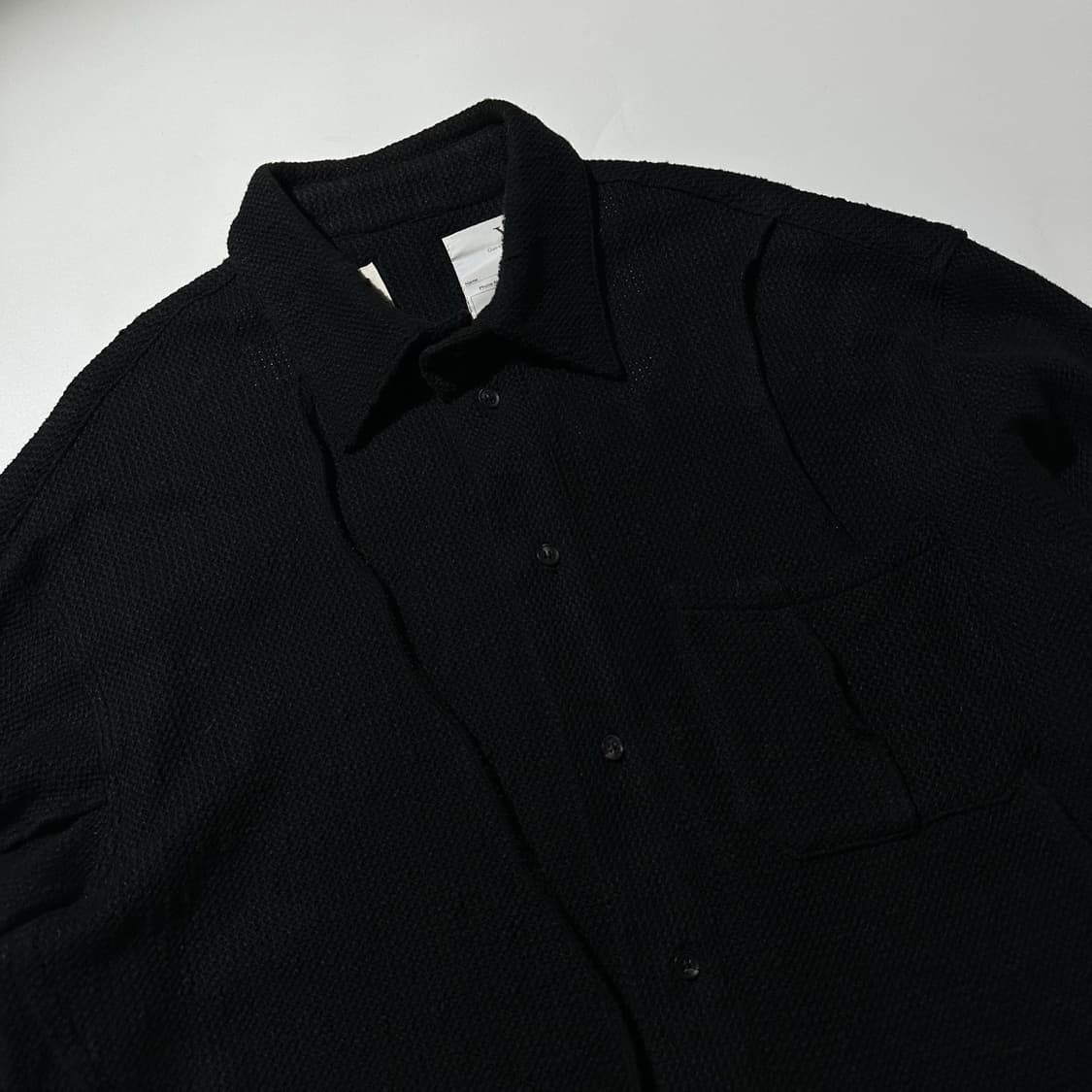 Yiyae 이예 웨이빙 턴업 린넨 코튼 셔츠 블랙 상품이미지4