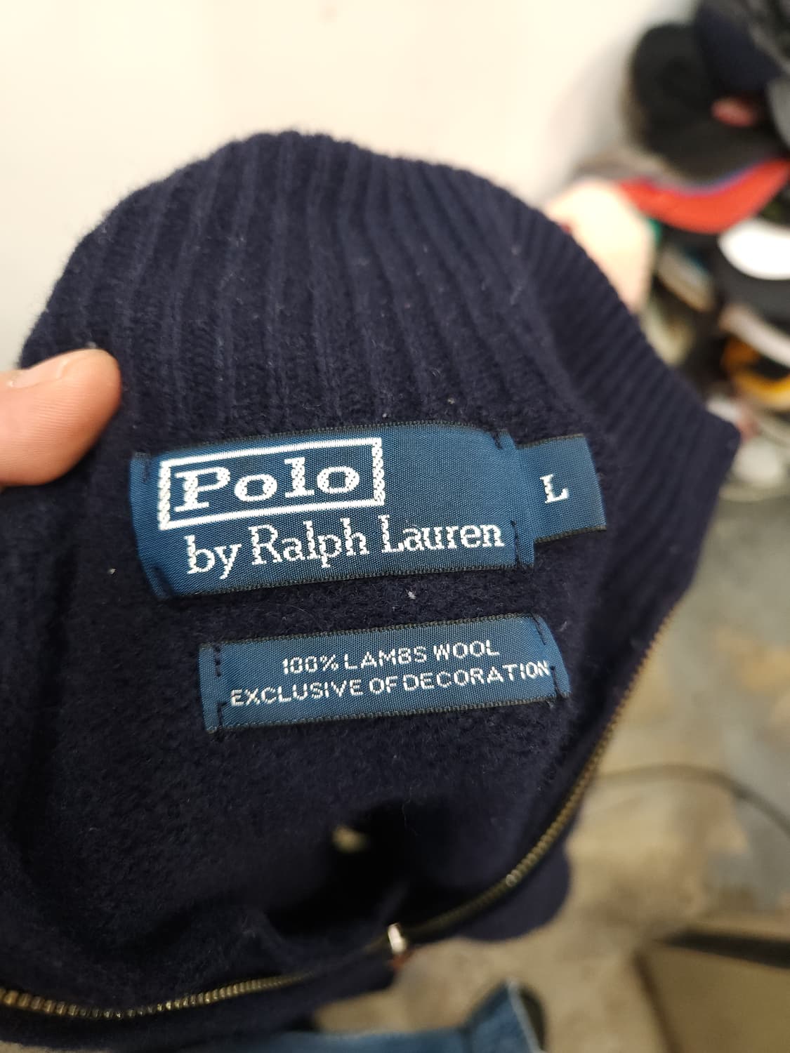 폴로 랄프로렌 램스울 반집업 니트
​
 상품이미지3