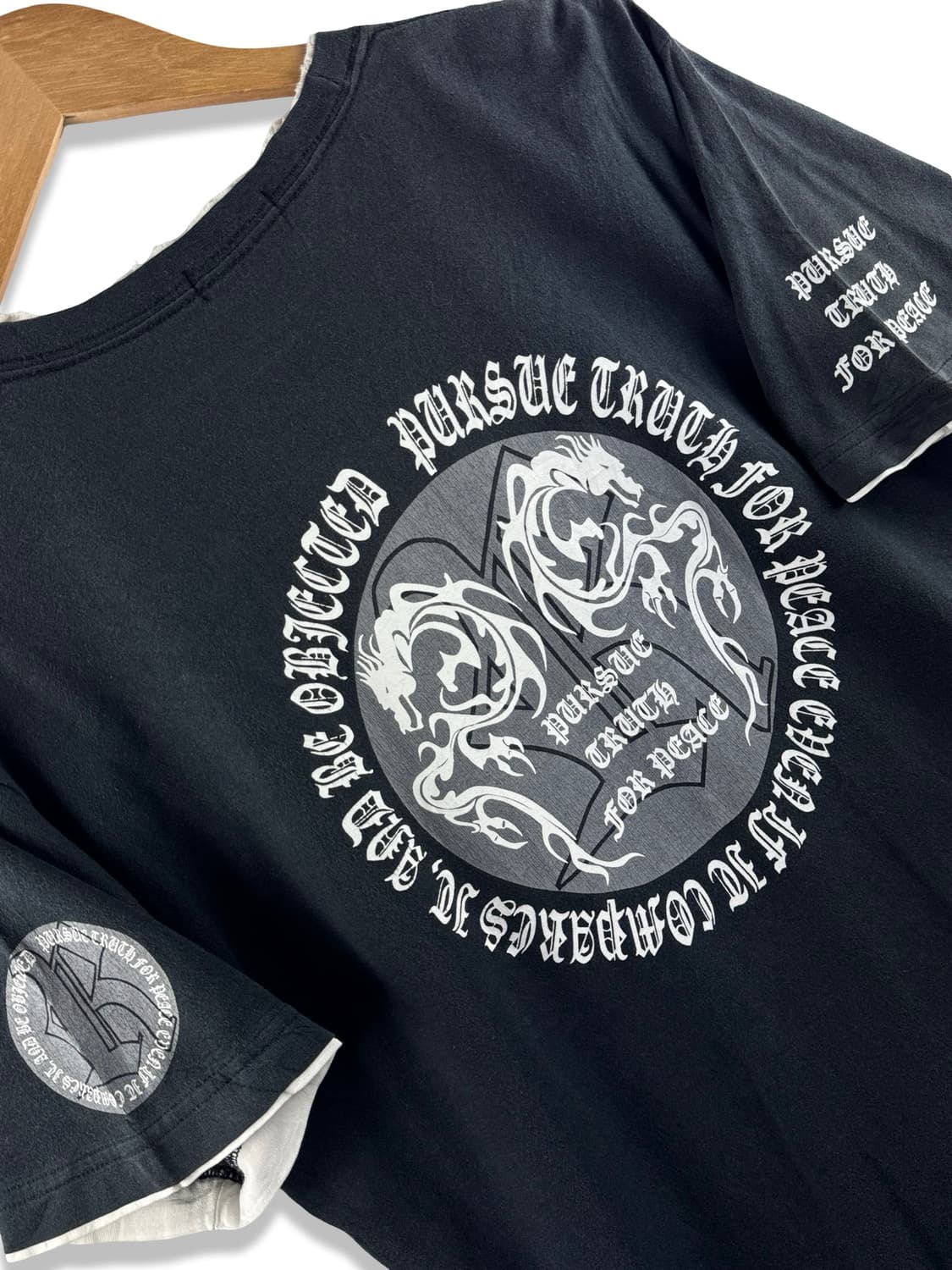 JPN Y2K 레터링 용 프린팅 티셔츠2724 상품이미지4