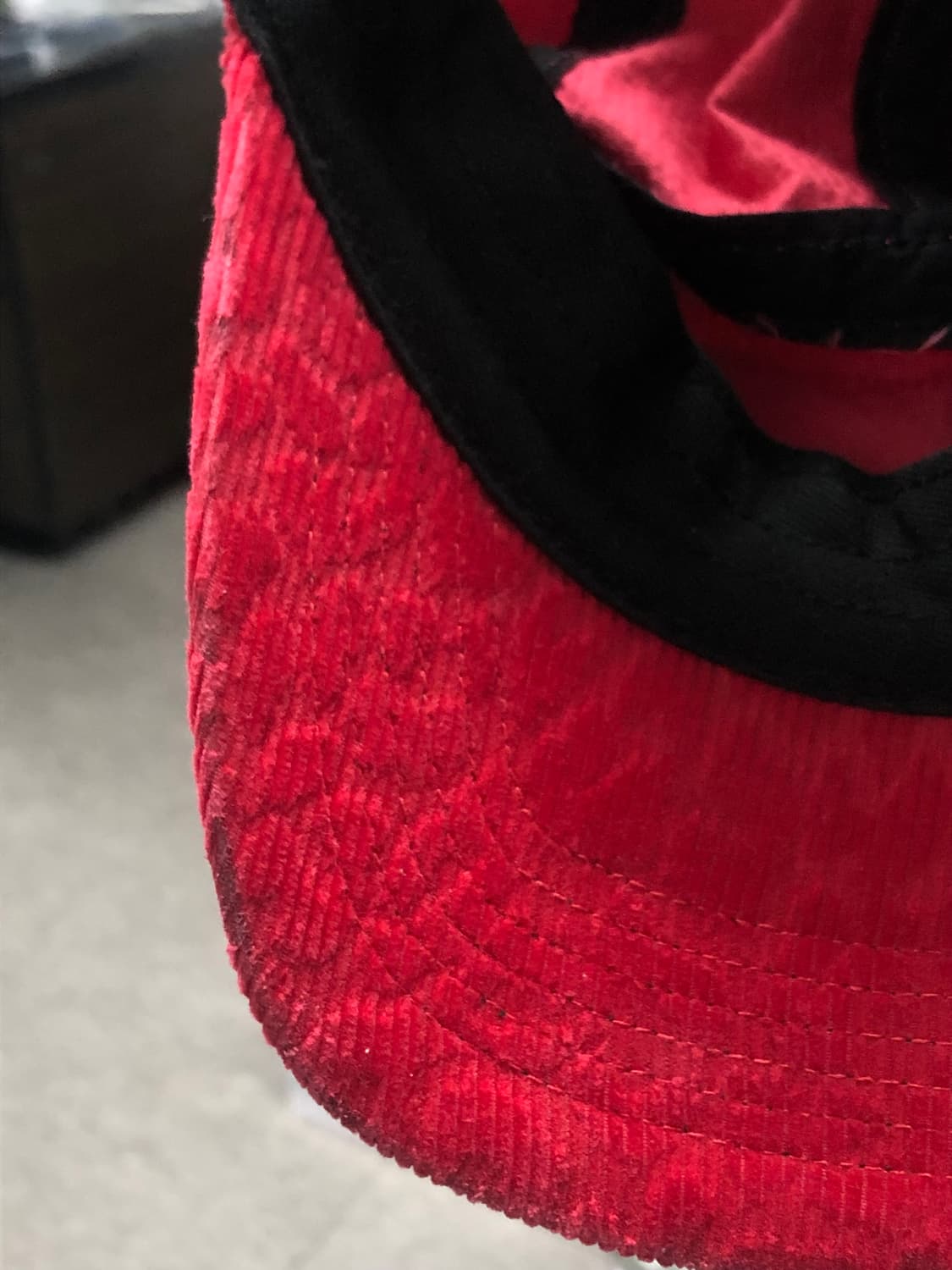 슈프림 레오파드 코듀로이 캡프캡 레드 23FW 상품이미지7