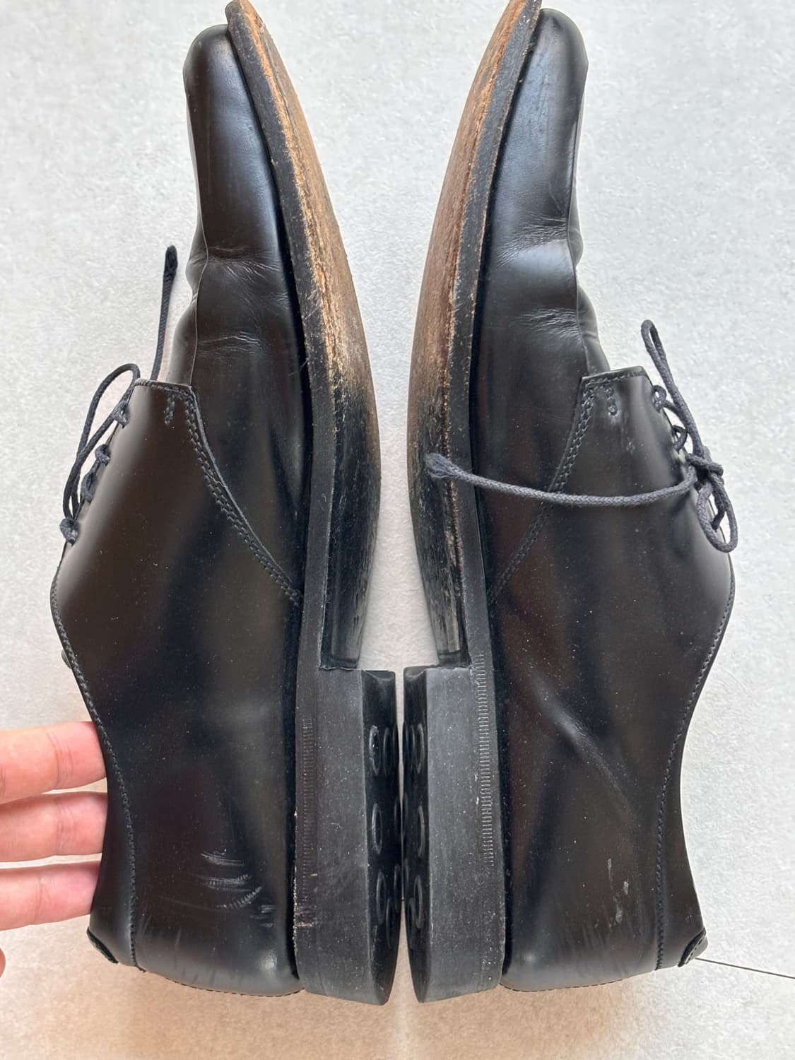 Vintage Prada SquareToe DerbyShoes UK8.5 상품이미지3