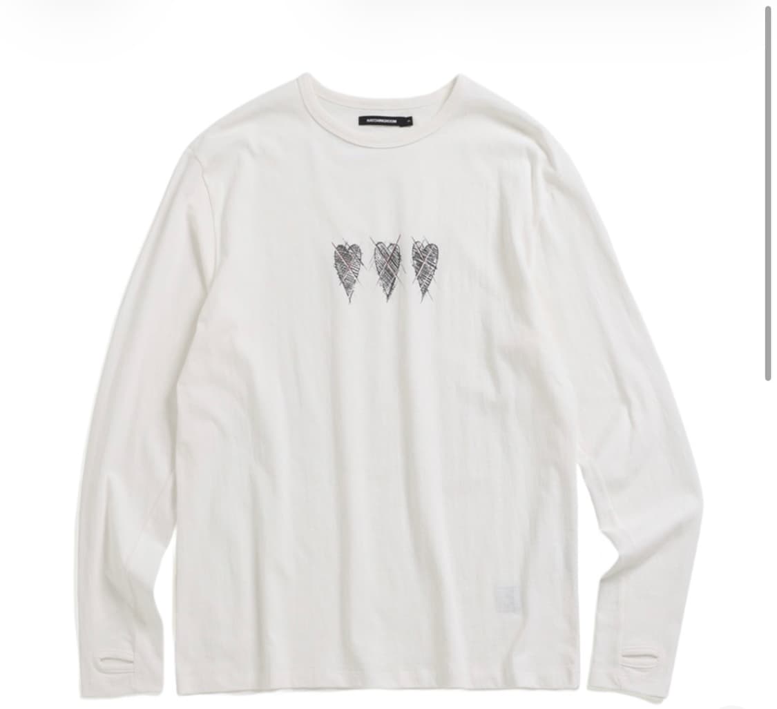 [3]해칭룸 VTG Cartoon Heart Tee Long White 상품이미지1