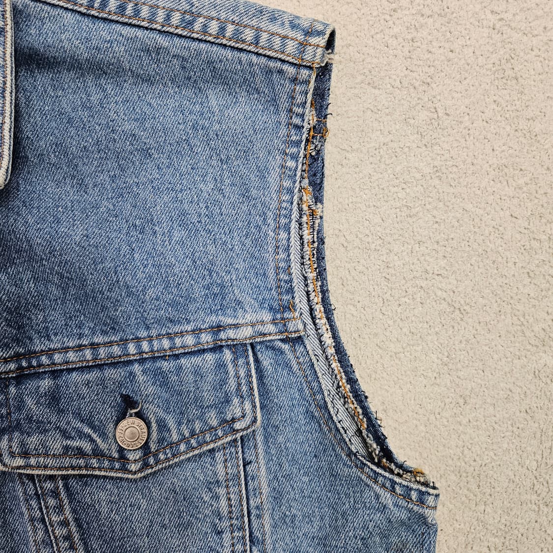 90s 리바이스 데님 베스트 M 상품이미지4