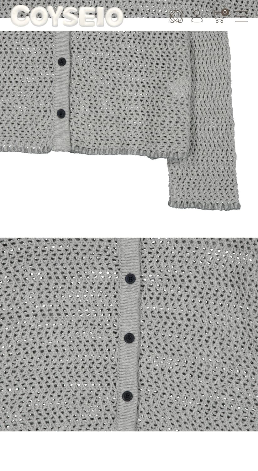Coyseio NET KNIT CARDIGAN GREY size1 상품이미지7