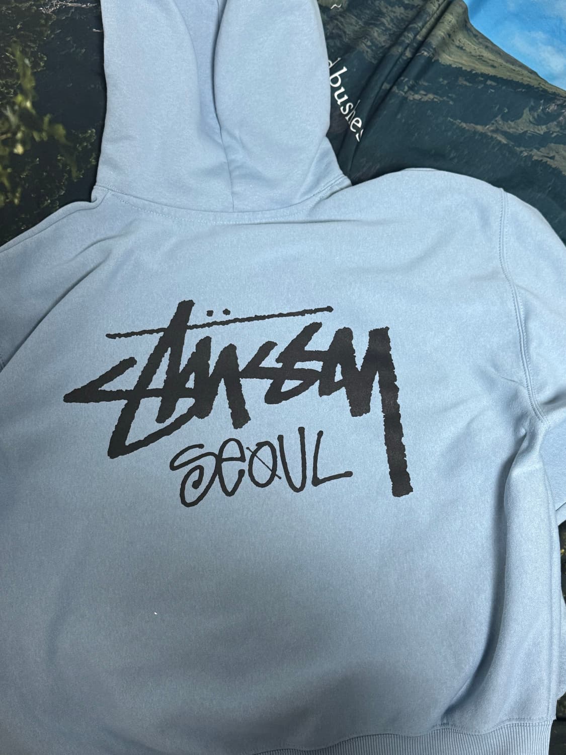 [L] 스투시 스탁 서울 익스클루시브 후드 슬레이트 slate 상품이미지5