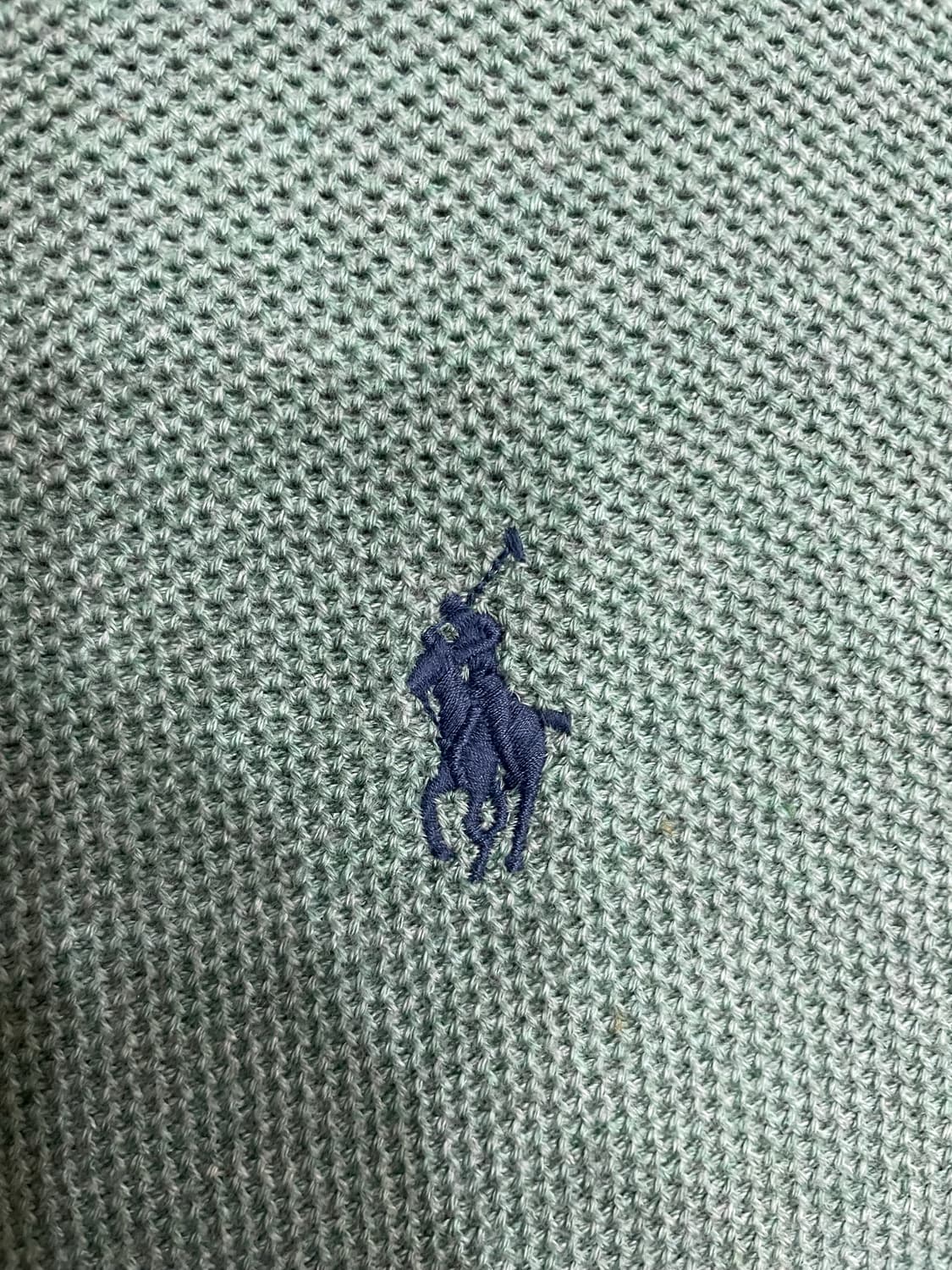 폴로 랄프로렌 피마코튼 하프집업 반집업 니트 민트 상품이미지5