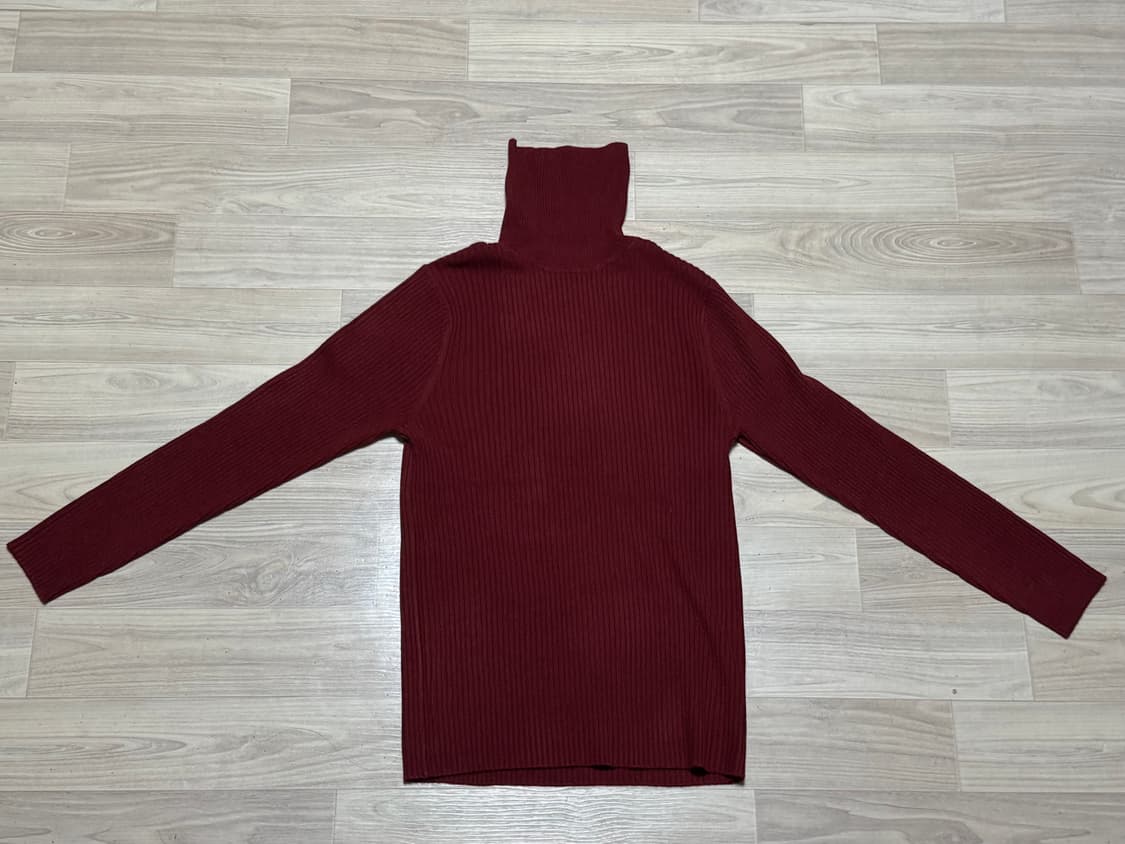 모크넥 니트 버건디 상품이미지1