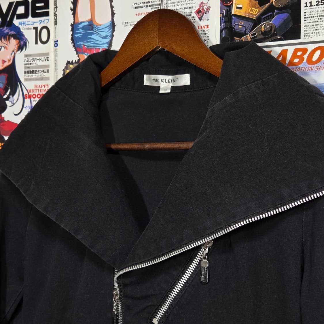 일본 빈티지 MK KLEIN 펑크 하이넥 블랙 코튼 집업 상품이미지5