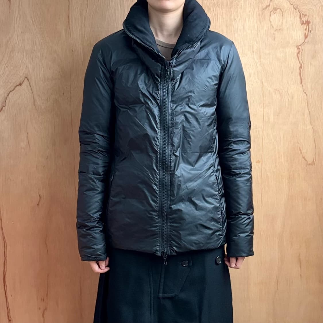 립반윙클 숄칼라 패딩 자켓 상품이미지1