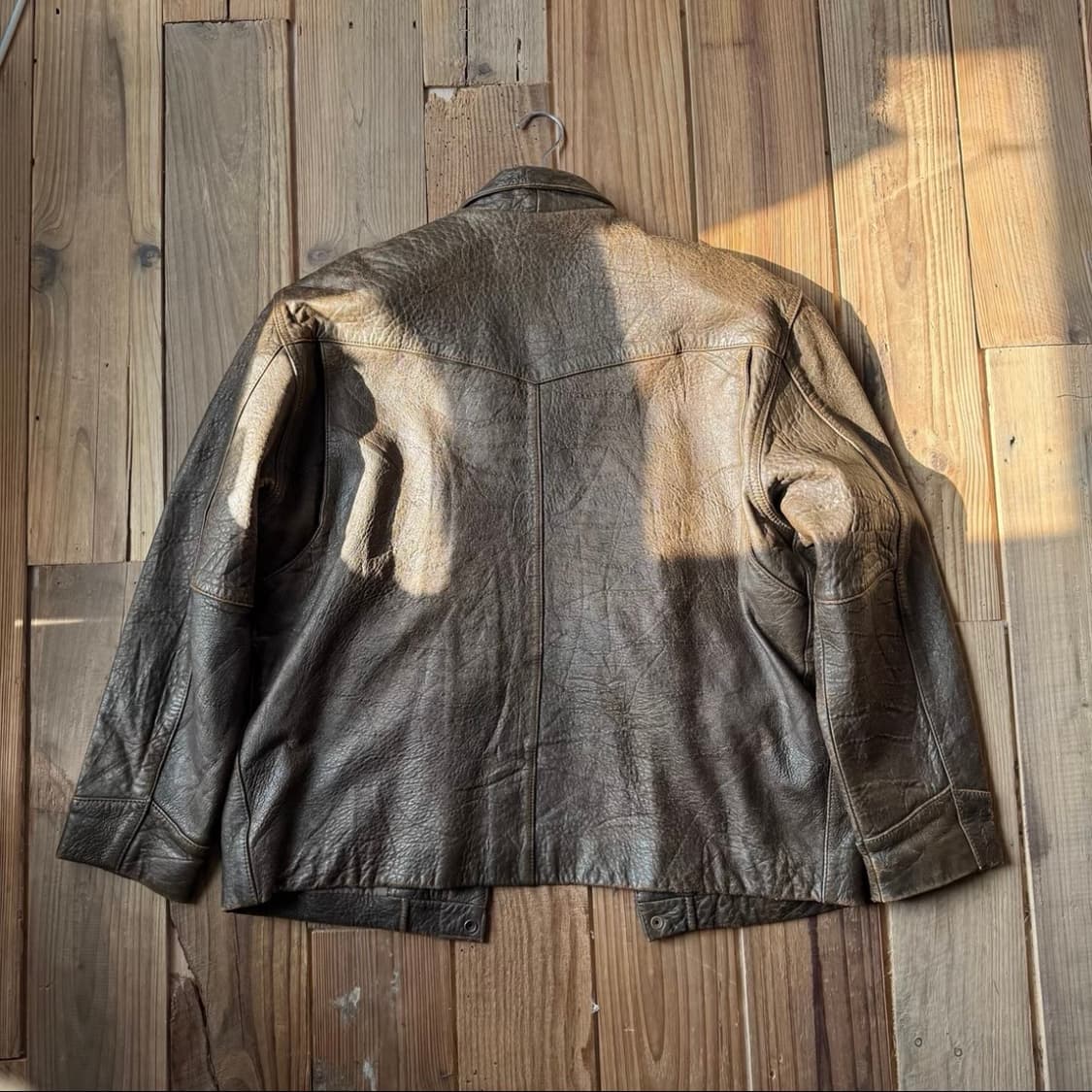 프랑스 빈티지 워싱 램스킨 멘도자 레더 자켓 상품이미지7