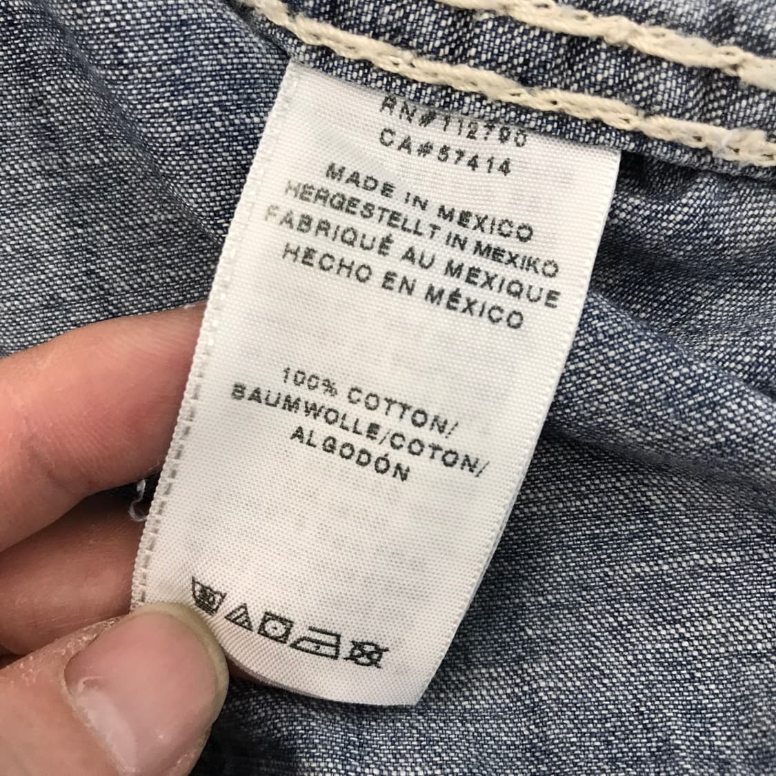 트루릴리전 USA 스티치 카우보이 데님셔츠 [M] 상품이미지6