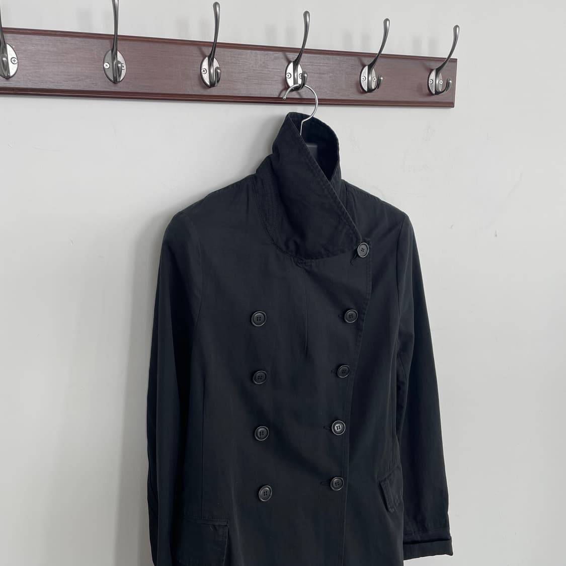 이자벨마랑 린넨 블랙 더블 면 코트 상품이미지4