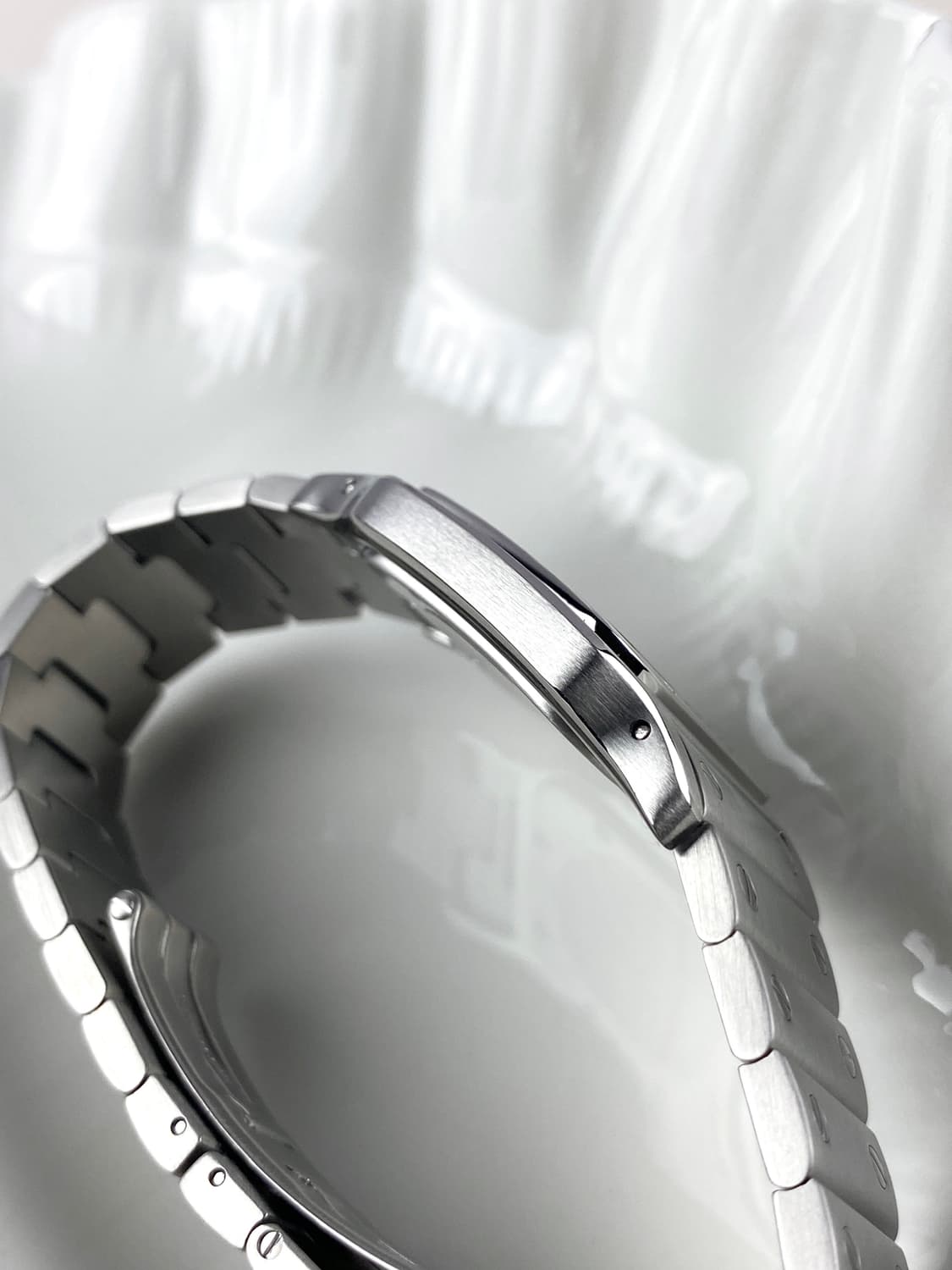 CARTIER Santos Galbee steel watch unisex 상품이미지7