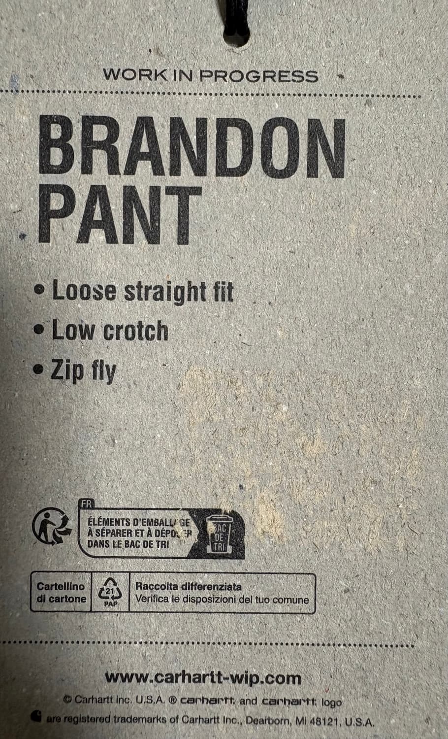 칼하트wip 데님팬츠 상품이미지5