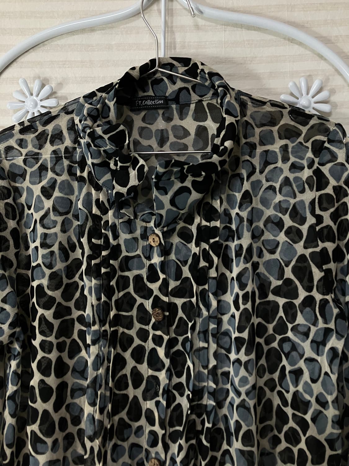 소라 호피 블라우스 셔츠606  상품이미지3