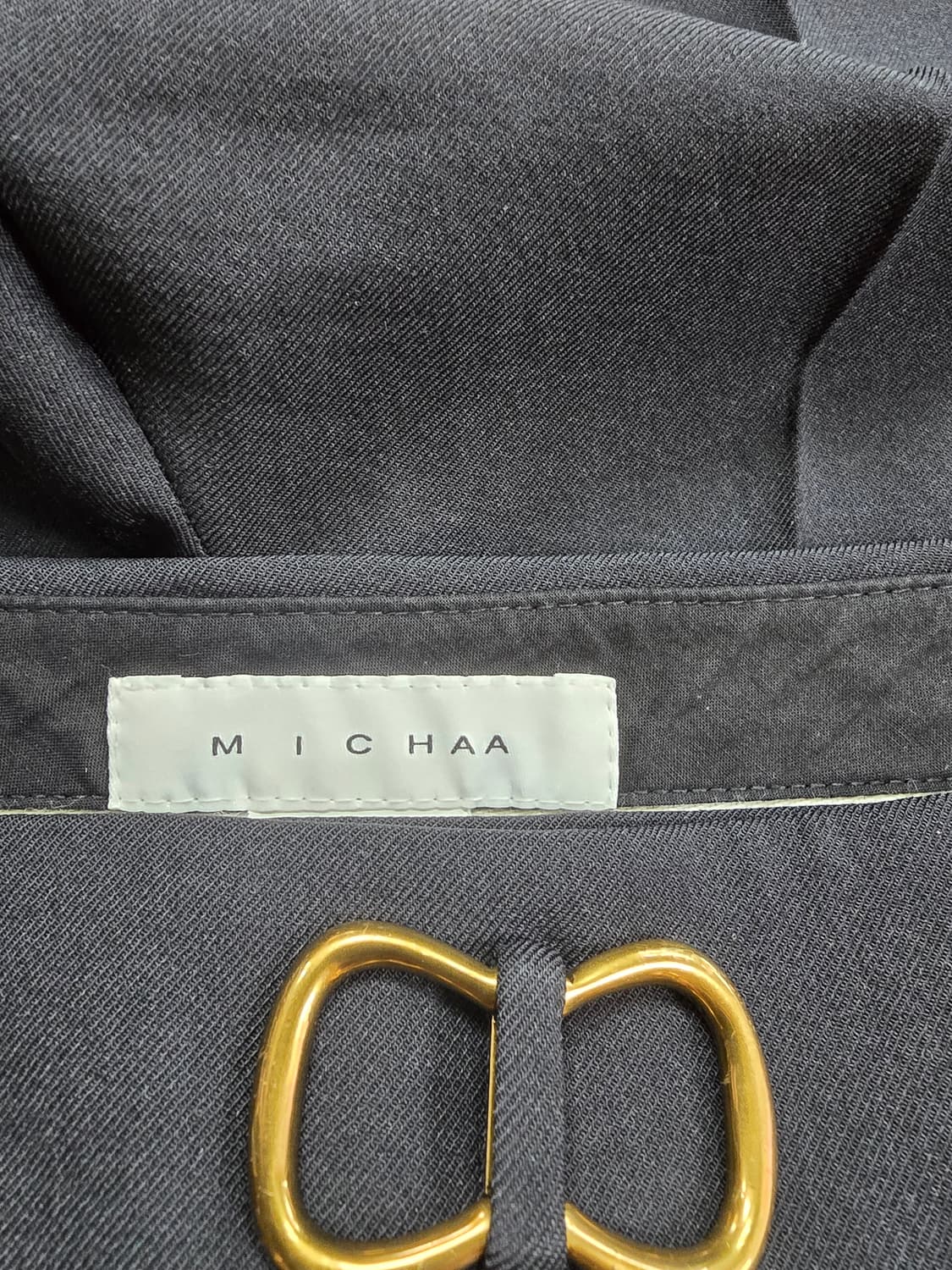 미샤 블랙 금장 버클 와이드 슬랙스 (1903) 상품이미지3