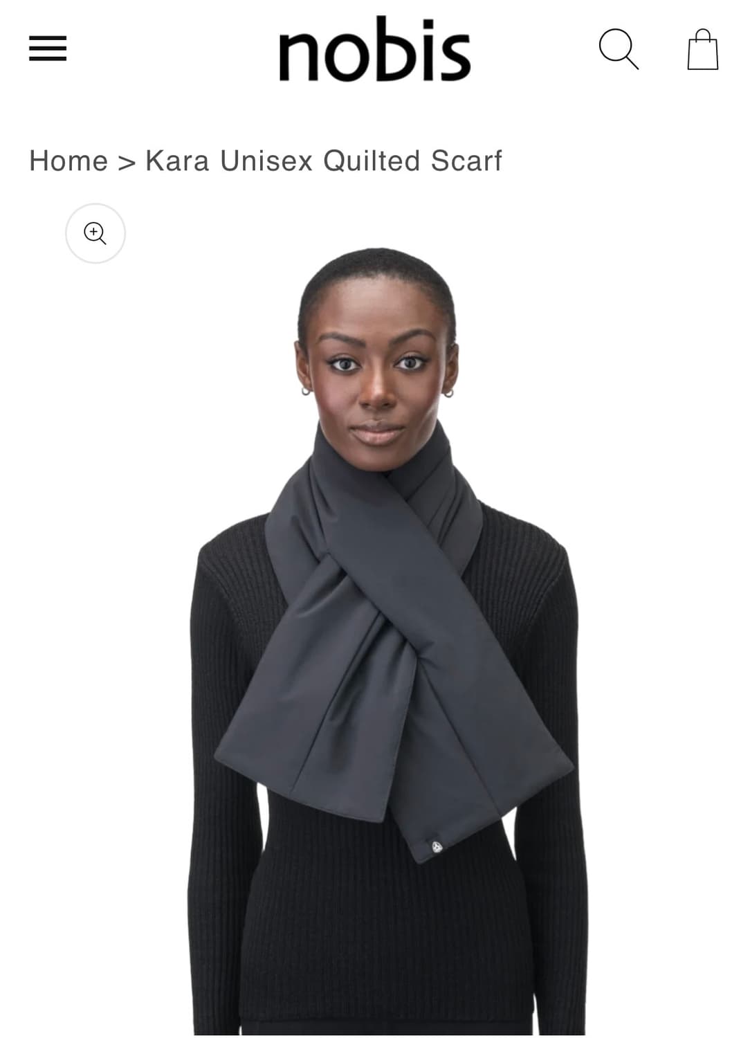 (새상품) 노비스 패딩 머플러 블랙  상품이미지1