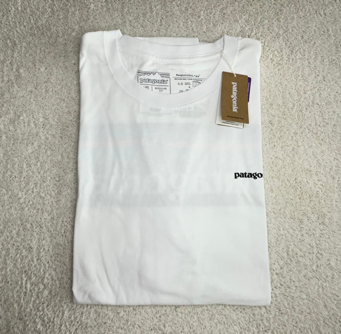 파타고니아 P-6 로고 리스폰시빌리티 반팔티 XL화이트 상품이미지5
