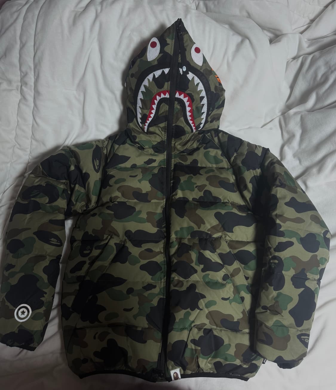 베이프 퍼스트 카모 샤크 윈드스토퍼 다운 자켓 상품이미지1