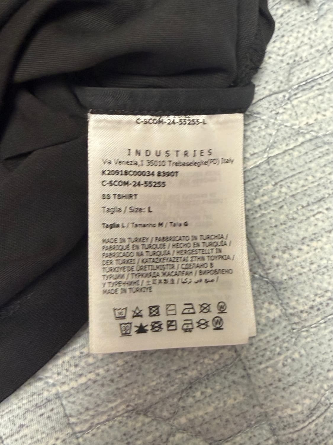 새상품 몽클레어 모노그램 코튼 남성 티셔츠 L 블랙 상품이미지6