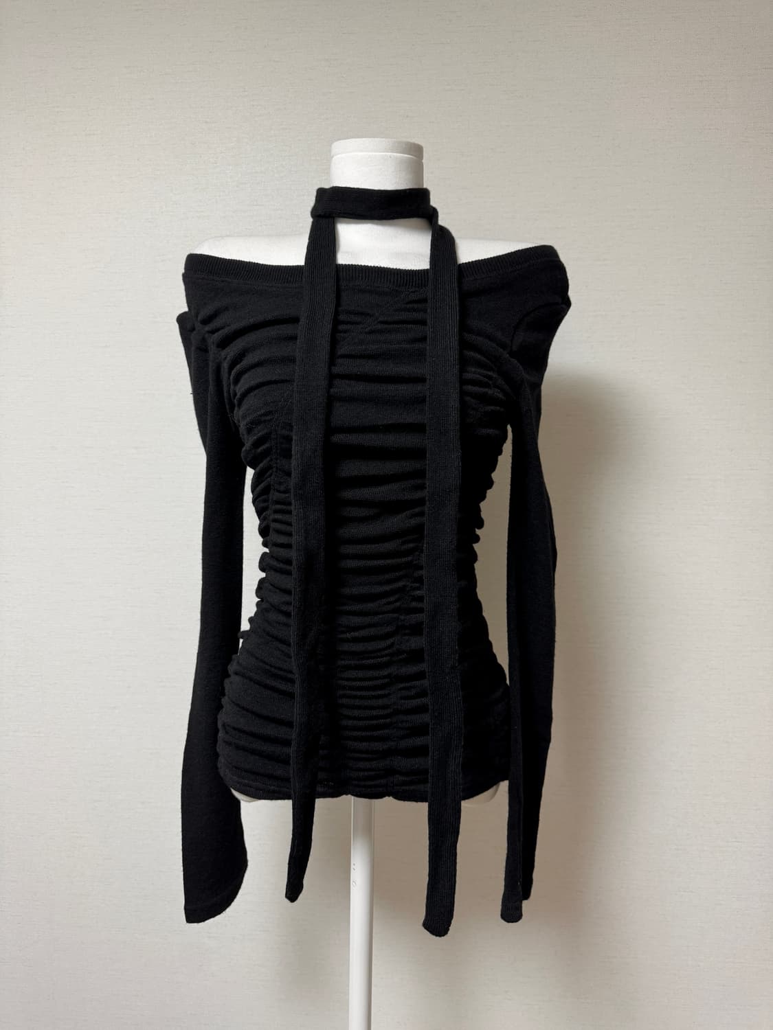 나체) 셔링 롱슬리브 니트티 상품이미지2