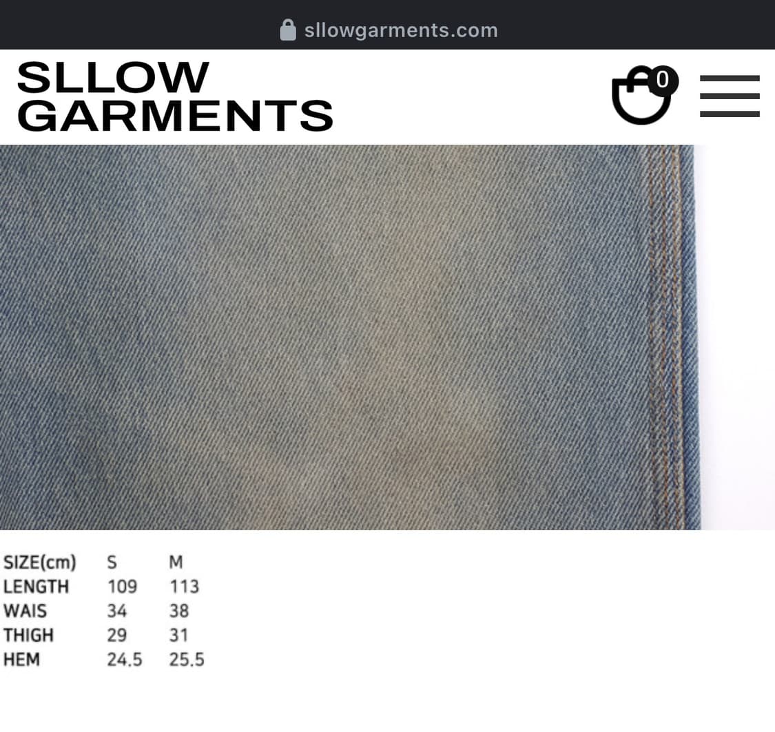 [slowgarmennts]슬로우가먼츠 더티 워싱 데님 팬츠 S 상품이미지6