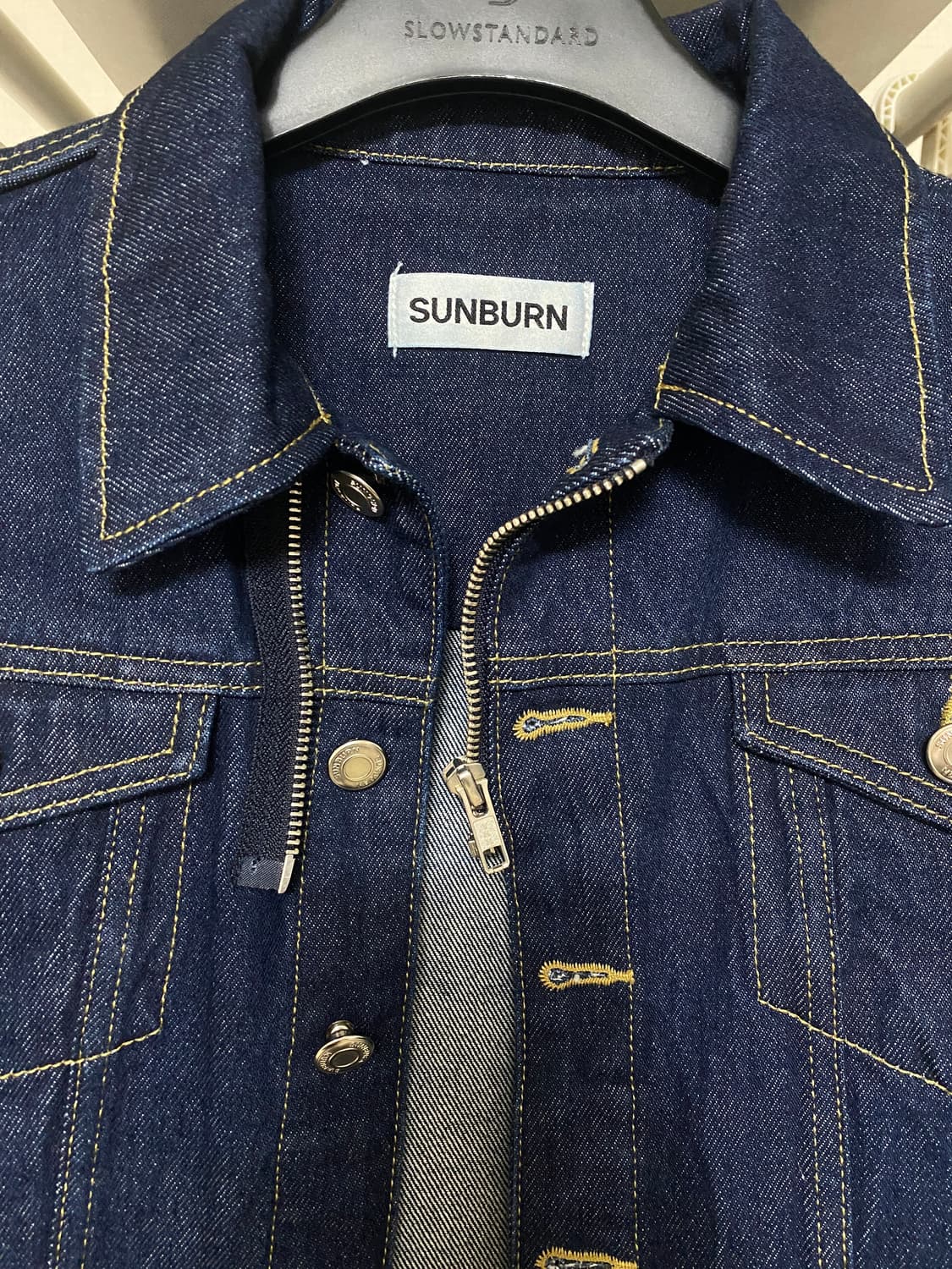 썬번프로젝트 집업 데님 자켓 인디고 S 상품이미지4