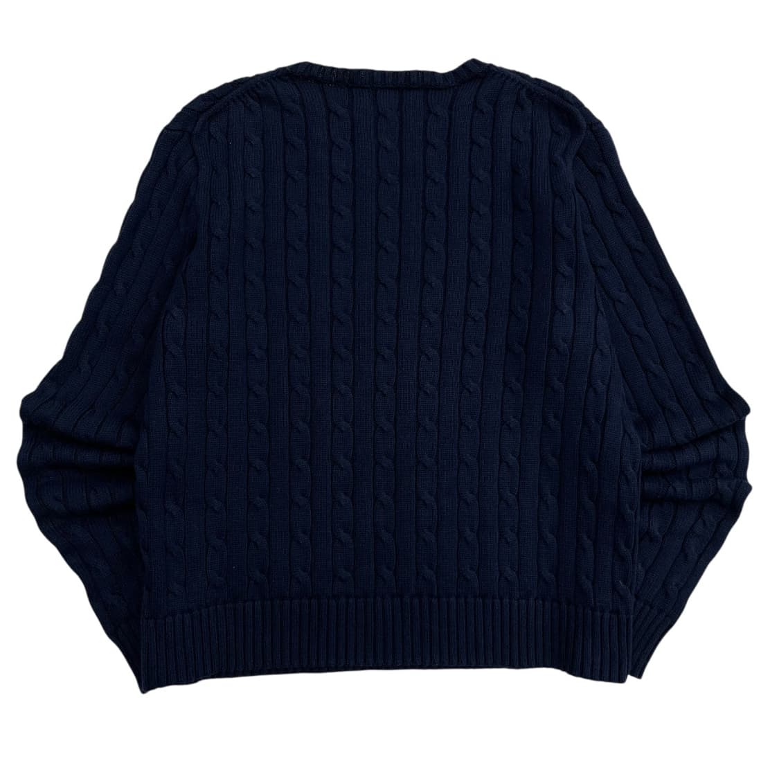 폴로 랄프로렌 화이트포니 네이비 꽈배기 니트 XL 상품이미지3