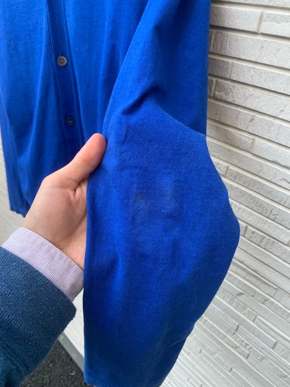 꼼데가르송 옴므 브이넥 가디건 (blue) 상품이미지6