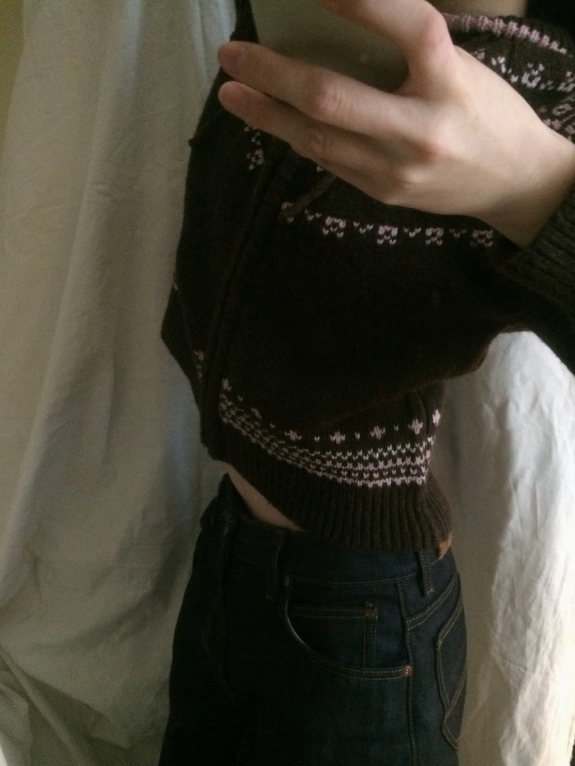 nordic knit 2way hood zip-up 상품이미지3