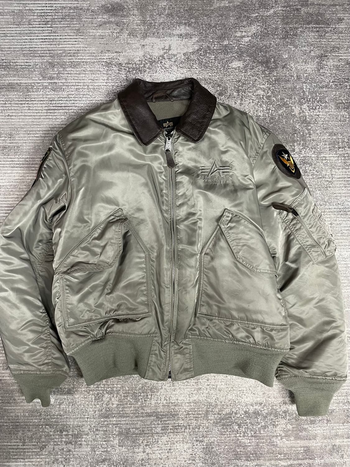 Vtg 알파 인다스트릿 레더카라넥  상품이미지1