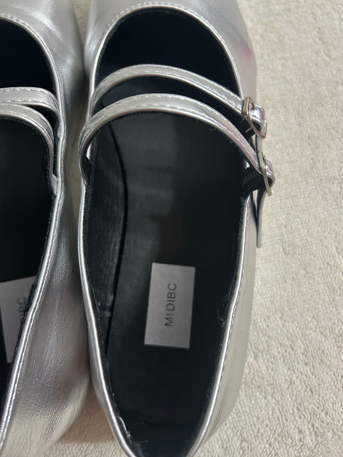 메리제인 실버 플랫슈즈(235mm) 상품이미지4